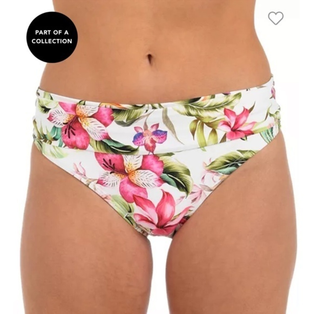 La Blanca Floral Bikini Bottom - Pink and Green